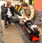 Übergabe und erstes Anheizen der D16 von Balson AG bei Lok- & Waggonbau Klaus Wagner, Mainz (11.04.2008)    DSC 0017  Übergabe und erstes Anheizen der D16 von Balson AG bei Lok- & Waggonbau Klaus Wagner, Mainz (11.04.2008)  -->