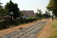 Bedarfshaltestelle Barabein (09.2016)    barabein bahnhof 526A1503  Bedarfshaltestelle Barabein (09.2016)  --> : Öchsle, Museumsschmalspurbahn, Oberschwaben, Ochsenhausen, Warthausen, Manfred Detzner, Speyer, Barabein, HP, Haltepunkt, Bahnhof, Bf, Bhf, Empfangsgebäude, Bedarfshaltestelle