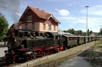 Bahnhof Ochsenhausen - Abfahrt Lok 99 788 (2006)    br99788-vor-bhf-DSCN5536  Bahnhof Ochsenhausen - Abfahrt Lok 99 788 (2006)  --> : Öchsle, Museumsschmalspurbahn, Oberschwaben, Ochsenhausen, Warthausen, Manfred Detzner, Speyer, Bahnhof, Bf, Bhf, Dampflok, BR 99 788, 99 788, Berta