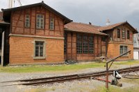 Bahnhof Ochsenhausen - Lokschuppen (06.2016)    lokschuppen 526A0828  Bahnhof Ochsenhausen - Lokschuppen (06.2016)  --> : Öchsle, Museumsschmalspurbahn, Oberschwaben, Ochsenhausen, Warthausen, Manfred Detzner, Speyer, Bahnhof, Bf, Bhf, Lokschuppen