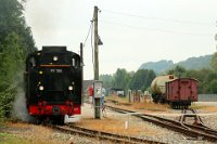 Endbahnhof Warthausen - Lok 99 788 ist bereit zur Abfahrt (09.2016)    warthausen ausfahrt nach ochsenhausen 526A1663  Endbahnhof Warthausen - Lok 99 788 ist bereit zur Abfahrt (09.2016)  --> : Öchsle, Museumsschmalspurbahn, Oberschwaben, Ochsenhausen, Warthausen, Manfred Detzner, Speyer, Bahnhof, Bf, Bhf, Dampflok, BR 99 788, 99 788, Berta