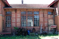 Bahnhof Ochsenhausen - Lokschuppen (2006)    lokschuppen-aussen-DSCN5427  Bahnhof Ochsenhausen - Lokschuppen (2006)  --> : Öchsle, Museumsschmalspurbahn, Oberschwaben, Ochsenhausen, Warthausen, Manfred Detzner, Speyer, Bahnhof, Bf, Bhf, Lokschuppen