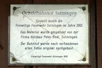 Bahnhof Sulmingen - Infotafel zum Bau (09.2016) Ziel böser Buben ...    sulmingen bahnhof 526A1553  Bahnhof Sulmingen - Infotafel zum Bau (09.2016) Ziel böser Buben ...  --> : Öchsle, Museumsschmalspurbahn, Oberschwaben, Ochsenhausen, Warthausen, Manfred Detzner, Speyer, Sulmingen, HP, Haltepunkt, Bahnhof, Bf, Bhf, Empfangsgebäude, Bedarfshaltestelle