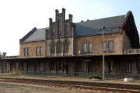 Quedlinburg - Gleisseite (2006)    quedlinburg-0-empfangsgebaeude-bahnsteigseite-01  Quedlinburg - Gleisseite (2006)  --> : Harzer Schmalspurbahnen, HSB, Manfred Detzner, Speyer, Bahnhof, Empfangsgebäude, Bhf, Bf, Quedlinburg