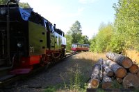 Strassberg (Harz): Zugkreuzung BR 99 7232-4 und BR 187 016-1 aus Hasselfelde/Stiege (2018-08-23)    526A3305  Strassberg (Harz): Zugkreuzung BR 99 7232-4 und BR 187 016-1 aus Hasselfelde/Stiege (2018-08-23)  -->