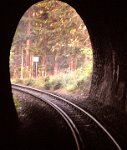 Thumkuhlenkopftunnel: Länge 58 m (2006) Zwischen Bf. Steinerne Renne und Bf. Drei Annen Hohne befindet sich der einzige Tunnel der HSB.    harzquerbahn-tunnel-01 1  Thumkuhlenkopftunnel: Länge 58 m (2006) Zwischen Bf. Steinerne Renne und Bf. Drei Annen Hohne befindet sich der einzige Tunnel der HSB.  --> : Harzer Schmalspurbahnen, HSB, Manfred Detzner, Speyer, Thumkuhlenkopftunnel, Steinerne Renne, Drei Annen Hohne